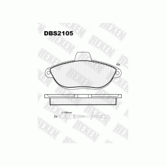 Тормозные колодки DBS2105 (SP 316) (T9054) * Citroen Jumpy/Fiat Scudo/Peugeot Expert пер.