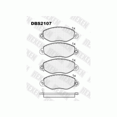 Тормозные колодки DBS2107 (SP 281/1) (T9107)* Ford Transit  00- пер. колодки /garnitura de frina