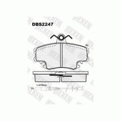 Тормозные колодки DBS2247 (SP 189) (T1629)* Dacia Logan/Renault 19,Clio,Megane,Twingo пер.