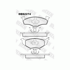 Тормозные колодки DBS2274 (SP 227) (T1094)  * Seat Toledo,Ibiza / VW Golf III,Vento пер.