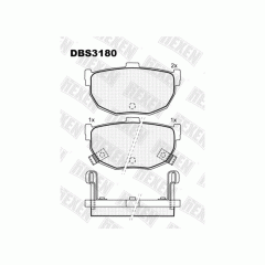 Тормозные колодки DBS3180 (SP 386) (T0391) * Hyundai Coupe, Elantra, Kia Cerato, Nissan Maxima зад..
