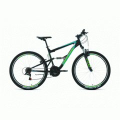 Горный велосипед FORWARD RAPTOR 27,5 1.0 (27,5" 18 ск. Рост 16") 2020-2021, черный/бирюзовый