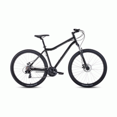 Горный велосипед FORWARD SPORTING 29 2.2 disc (29" 8 ск. Рост 21") 2020-2021, черный/темно-серый