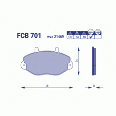 FC 701 DBS2011 - SP 223 - WVA 21469 Ford Transit 91-00 15  пер. колодки