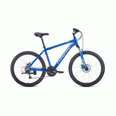 Горный велосипед FORWARD HARDI 26 2.0 disc (26" 21 ск. Рост 17") 2020-2021, синий/бежевый