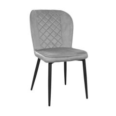 Scaun Tusk~ Catifea Grey+ Black Legs