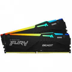 Memorie RAM Kingston FURY Beast RGB, DDR5 SDRAM, 5600 MHz, 64GB, KF556C40BBAK2-64