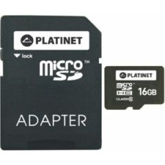 Platinet 16GB MicroSD Card + SD Adapter