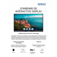 Interactive Display StarBoard IFPD-QS1-65AOC: 65", 4K, Touch, Android 11