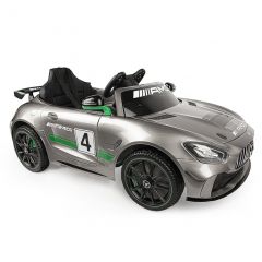 Электромобиль Mercedes-Benz GT4, серебристый