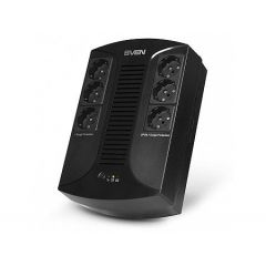 SVEN UP-L1000E Line-Interactive, 1000VA/510W, AVR, Input 175~290V, Output 230V -14/+10%, 6 Schuko Sockets, (UPS, sursa neintreruptibila de energie/ ИБП источник бесперебойного питания)