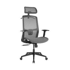 Кресло офисное Lumi Ergonomic Office Chair CH05-18, Black, Headrest, Elastic Breathable Mesh Seat and Back, Pneumatic Seat-Height Adjustment,  Nylon Base, PU Hooded Caster, 100mm Class 4 Gas Lift, Weight Capacity 150 Kg