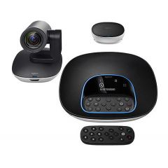 Logitech GROUP Video Conferencing System for mid to large rooms, Full HD 1080p 30fps, Smooth motorized pan, tilt and zoom, Full-duplex speakerphone, 960-001057