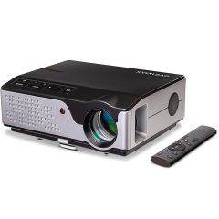 Проектор Overmax OV-MULTIPIC 4.1, 5.8" LCD TFT, 16:9 & 4:3, 4000 lumens, 4000:1, 1920x1080 FullHD, LED Lamp 140W, Lamp Life: 50000 hours, Pict. size: 1m - 5m, Speakers 2x5W, 2xHDMI/2xUSB/VGA/AV