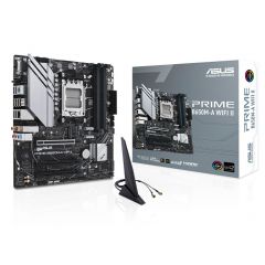 Материнская плата ASUS PRIME B650M-A WIFI II AMD B650, AM5, Dual DDR5 6400+MHz, PCI-E 4.0/3.0 x16, DislpayPort/D-Sub/HDMI 2.1, USB 3.2, SATA&PCIe RAID, M.2 PCIe 5.0 x4 Socket, M.2 PCIe 4.0 x4, SB 8-Ch., 2.5Gb Ethernet, Aura