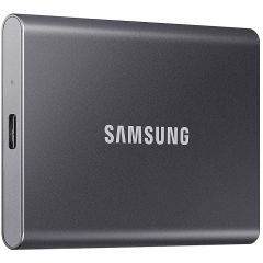 2TB Samsung Portable SSD T7 MU-PC2T0T/WW External SSD, Black, Read 1050 MB/s, Write 1000 MB/s, Shock Resistance, USB 3.2 Gen.2 (SSD extern/внешний SSD)