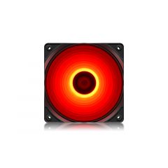 120mm Case Fan  - DEEPCOOL "RF120R" RED LED Fans, 120x120x25mm, 500-1500rpm, 21.9dBa, 48.9 CFM, 3-pin & 4-pin Peripheral