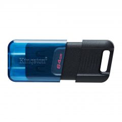 Флеш-накопитель USB-С3.2 Kingston DataTraveler 80M 64ГБ, Black/Blue
