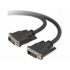 Cable DVI  3m - Brackton "Professional" DVI-BKR-0300.BS, 3 m, DVI-D cable 24+1, dual-link, m/m, triple-shielded, better pastic plug, nylon sleeve black/silver, golden contacts, 2 ferrits, dust caps