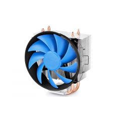 DEEPCOOL Cooler  "GAMMAXX 300B", Socket LGA1366/LGA1200/1151/1150/1155/LGA775 & AM4/FM2/AM3, up to 130W, 120х120х25mm, Semi-transparent fan with Blue LED, 900~1600rpm, 17.8~21dBA, 55.5CFM, 4 pin, PWM, Hydro Bearing, 3 heatpipes direct contact