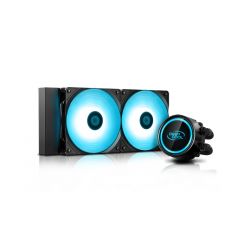 DEEPCOOL Liquid Cooler "GAMMAXX L240 V2",  Anti-leak Tech Inside, LGA2066/2011-v3/2011/1700/1200/1151/1150/1155 & AM5/AM4, 2x 120mm PWM fans RGB LED, fans: 500~1800rpm, pump: 2550rpm, 17.8dBA, 69.34CFM, 4 pin, Hydro Bearing