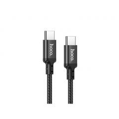 Кабель Type-C на Type-C HOCO  X88 Gratified / 1m / PVC / up to 3A / Black