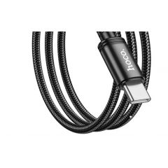 Кабель Type-C на Lightning HOCO  X89 Wind / 1m / Braided wire /  Charching Data Cable / Black