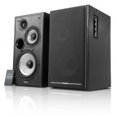 Edifier R2750DB (Bluetooth) Black, 2.0/ 136W (2x68W) RMS, Three-amping, Hi-Fi, Audio in: Bluetooth, two digital (Optical, Coaxial) & two analog (RCA), remote control, wooden, (6.5"+4"+3/4")