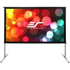 Elite Screens 100" (16:9) 222 x 125 cm, Outdoor/Indoor Projector Screen, Yard Master 2 series, Stand, Black, Silver Aluminum Frame, Assembles without the use of tools, Lightweight aluminum square tube construction, Carrying bag