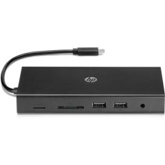 HP Travel USB-C Multi Port Hub, HDMI, VGA, 2 x USB 3.0, USB-C with Power Share, LAN, SD and Micro SD Card Reader