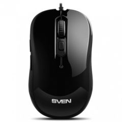 SVEN RX-520S, Optical Mouse, Antistress Silent 3200 dpi, USB, Black