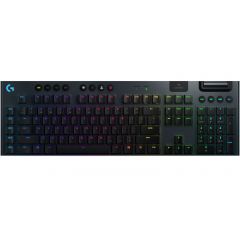 Logitech Gaming Mechanical Keyboard G915  LIGHTSYNC RGB, Low Profile, 5 Dedicated G-Keys, 22 Lighting Profiles, LIGHTSPEED Wireless, Bluetooth,  USB, Black- RUS