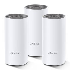 TP-LINK Deco E4 (3-pack)  AC1200 Mesh Wi-Fi System, 2 LAN Port, 867Mbps on 5GHz + 300Mbps on 2.4GHz, 802.11ac/b/g/n, Wi-Fi Dead-Zone Killer, Seamless Roaming with One Wi-Fi Name, Antivirus, Parental Controls