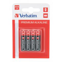Verbatim Alcaline Battery  AAA, 4pcs, Blister pack