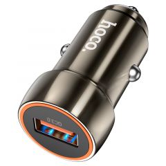 USB автомобильное зарядное устройство HOCO Z46 Blue shield / 1 x USB / Total output: 38W / up to PD3.0 / QC3.0 / Black