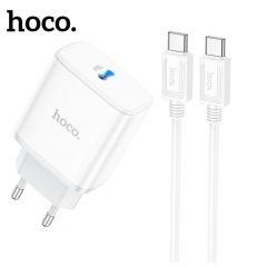 USB-зарядное устройство HOCO C104A Stage Single port / 1 x USB-C / up to PD20W / QC3.0 / White