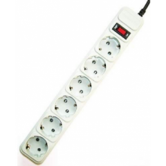 Prelungitor electric Gembird GMB SPG6-B-10C, 6 Prize, 3 m, Alb