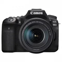Aparat foto DSLR Canon EOS 90D + EF-S 18-135 IS nano USM, Negru