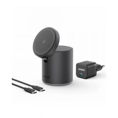 Беспроводное зарядное устройство QI Anker PowerWave Mag-Go 2in1 / 20W / iPhone 12/13 and AirPods / Black