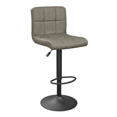 Scaun de bar SB-044~Dark Grey Pu+Black Legs