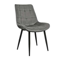Scaun Hans~Catifea Dark Grey HLR21+Black Legs