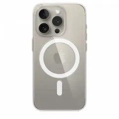 Чехол Apple 15 Pro Clear Case with MagSafe, Прозрачный