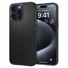 Husa Spigen iPhone 15 Pro Thin Fit, Negru