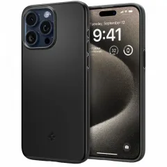 Чехол Spigen iPhone 15 Pro Max Thin Fit, Чёрный