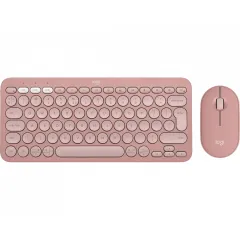 Клавиатура и мышь Logitech Pebble 2 Combo, Беспроводное, Розовый