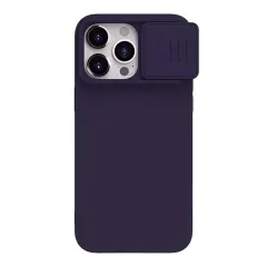 Чехол Nillkin iPhone 15 Pro Max, CamShield Silky Silicone, Dark Purple