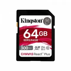 Карта памяти Kingston Canvas React Plus, 64Гб (SDR2/64GB)