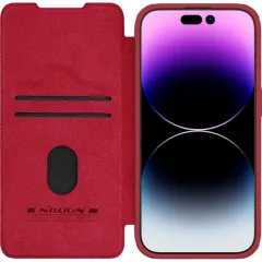 Чехол книжка Nillkin iPhone 15 Pro - Qin Pro, Красный