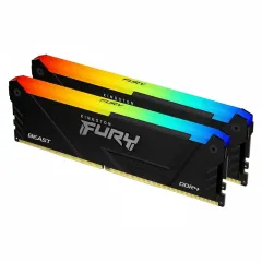 Оперативная память Kingston FURY Beast RGB, DDR4 SDRAM, 3200 МГц, 32 Гб, KF432C16BB12AK2/32