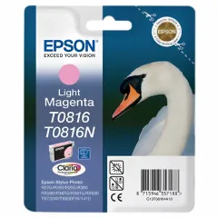 Картридж чернильный Epson T0816/T0816N, 11,1мл, Светло-Пурпурный